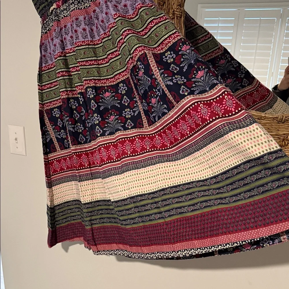 LÉA Floral Striped Ruffle Dress - Picture 6 of 11